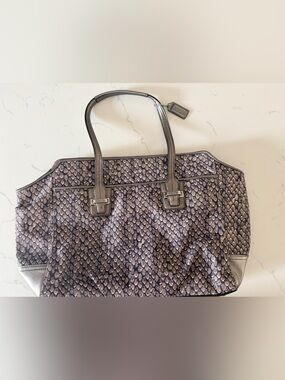 Coach Taylor Alexis Caryall Satchel - Gunmetal Grey Snake Print